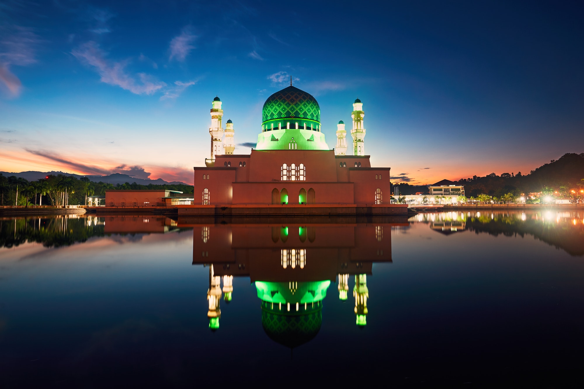 Kota Kinabalu Mosque at dawn